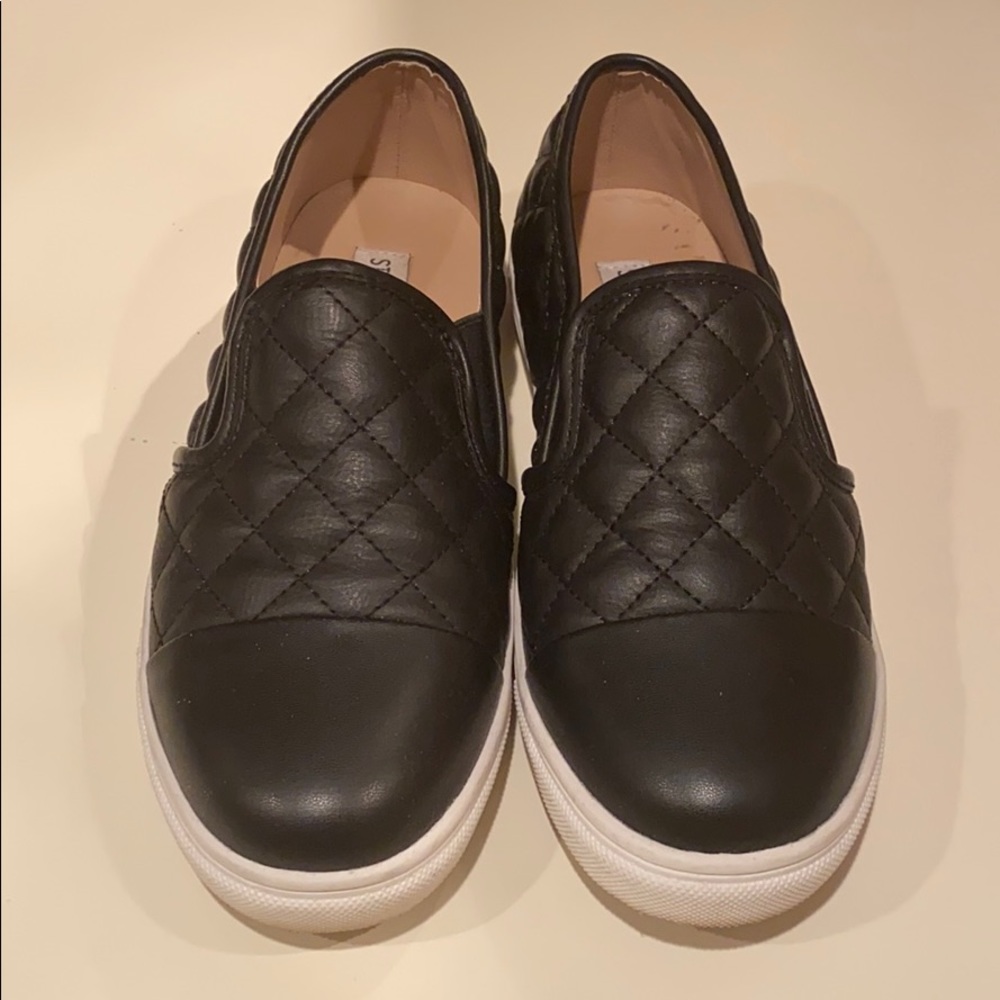 Black Steve Madden Slip On Sneakers